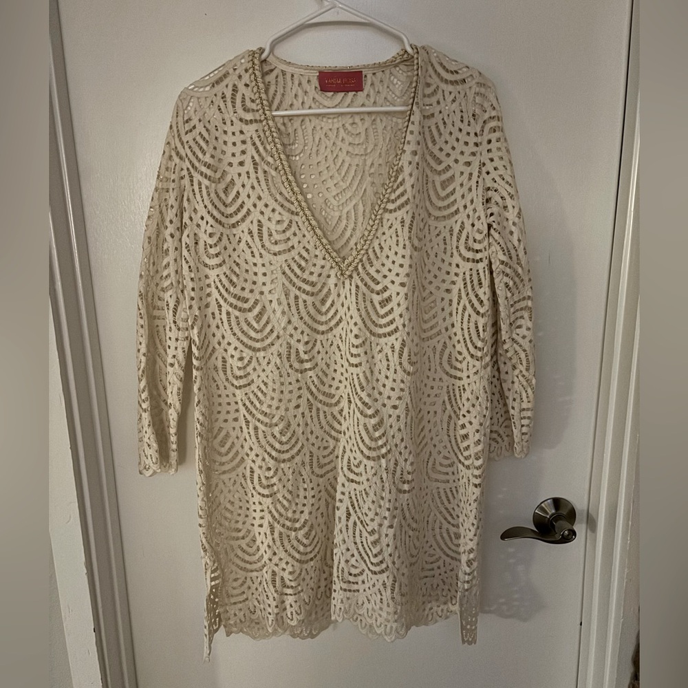 New Vanita Rosa Lace Coverup Dress